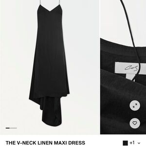 COS NWT V-Neck Linen Maxi Dress, US 10